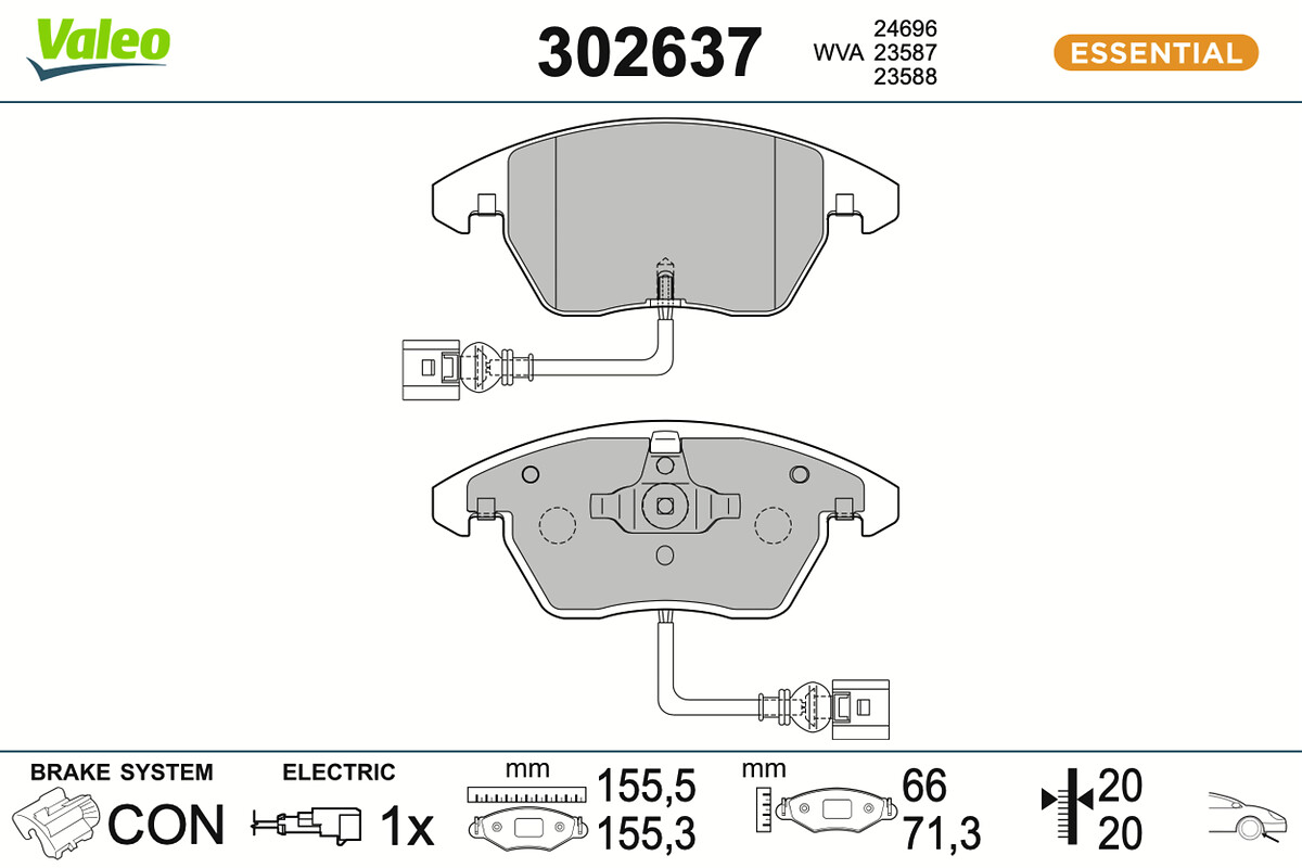 BRAKE PADS FIRST VOLKSWAGEN GOLF V FR